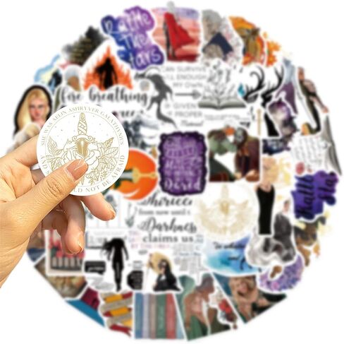 50 قطعة من ملصقات عرش الزجاج، ملصقات للأطفال، ملصقات رواية للأطفال والمراهقين والبالغين، ملصقات تزيين من الفينيل مقاومة للماء لزجاجة المياه وأمتعة الكمبيوتر المحمول (عرش الزجاج 50) in Kuwait