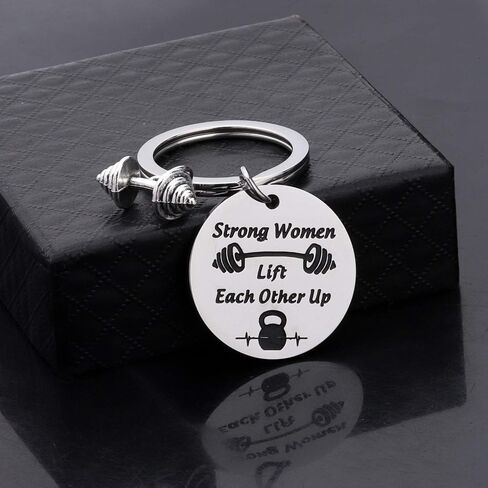 WSNANG Fitness Keychain Strong Women Lift Each Other Up Keychain Gym Workout Jewelry Fitness Motivational Gift for Women in Saudi Arabia