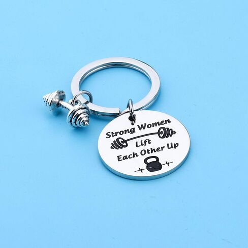 WSNANG Fitness Keychain Strong Women Lift Each Other Up Keychain Gym Workout Jewelry Fitness Motivational Gift for Women in Saudi Arabia