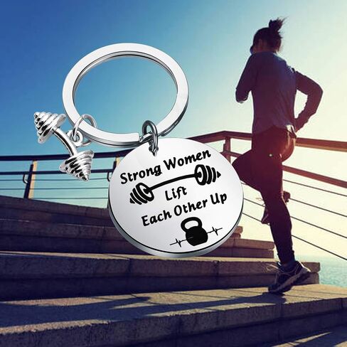 WSNANG Fitness Keychain Strong Women Lift Each Other Up Keychain Gym Workout Jewelry Fitness Motivational Gift for Women in Saudi Arabia