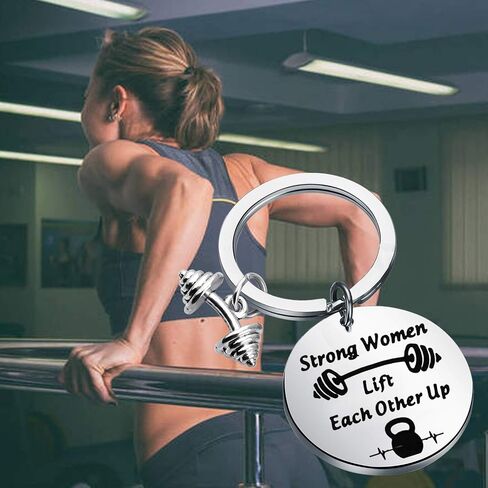 WSNANG Fitness Keychain Strong Women Lift Each Other Up Keychain Gym Workout Jewelry Fitness Motivational Gift for Women in Saudi Arabia