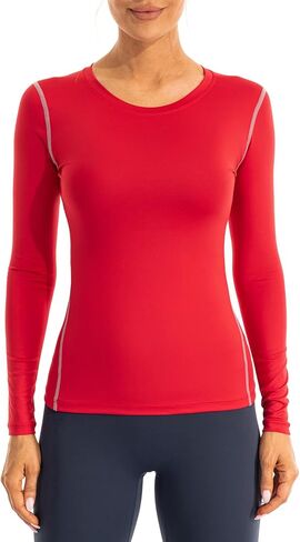 Ukaste Women's Compression Performance Shirts Long-Sleeve Quick Dry Workout Running T-Shirt, Pack of 2 in Kuwait