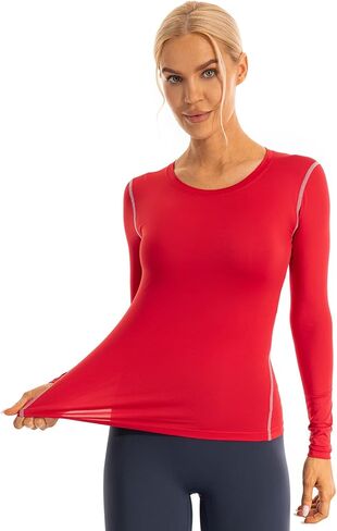 Ukaste Women's Compression Performance Shirts Long-Sleeve Quick Dry Workout Running T-Shirt, Pack of 2 in Kuwait