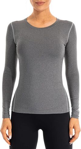 Ukaste Women's Compression Performance Shirts Long-Sleeve Quick Dry Workout Running T-Shirt, Pack of 2 in Saudi Arabia