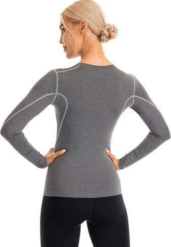 Ukaste Women's Compression Performance Shirts Long-Sleeve Quick Dry Workout Running T-Shirt, Pack of 2 in Saudi Arabia