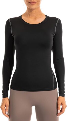 Ukaste Women's Compression Performance Shirts Long-Sleeve Quick Dry Workout Running T-Shirt, Pack of 2 in Saudi Arabia