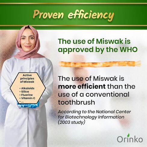 5 Miswak Sticks for Teeth + Protection Holder - 100% Natural Miswak Toothbrush - Cleaning, Disinfecting and Whitening - Salvadora Persica Stick Ecological, Biodegradable and Vegan - Ebook Provided in Saudi Arabia