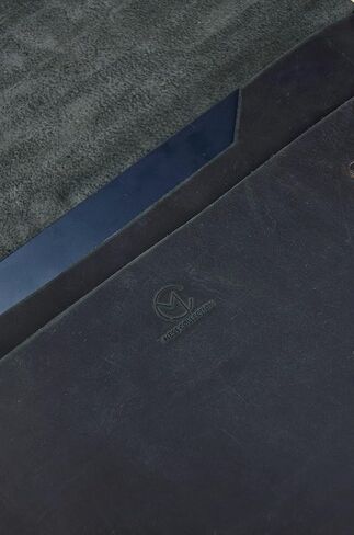 حافظة ماك بوك اير 13 بوصة من الجلد الطبيعي 100% مصنوعة يدويًا/حقيبة ماك بوك اير 13 بوصة (أسود) in Kuwait