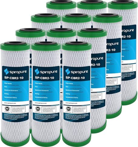 SpiroPure SP-CBR2-5 5x2.5 0.5 Micron NSF Certified Coconut Shell Carbon Block Water Filter Cartridge CBC-5 155169-43 (Case of 24) in Saudi Arabia