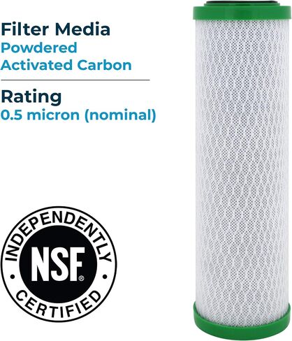 SpiroPure SP-CBR2-5 5x2.5 0.5 Micron NSF Certified Coconut Shell Carbon Block Water Filter Cartridge CBC-5 155169-43 (Case of 24) in Saudi Arabia
