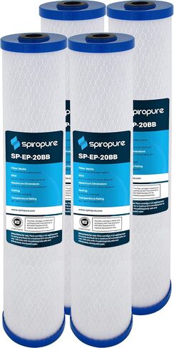 SpiroPure SP-CBR2-5 5x2.5 0.5 Micron NSF Certified Coconut Shell Carbon Block Water Filter Cartridge CBC-5 155169-43 (Case of 24) in Saudi Arabia