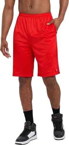 Champion، شورت رياضي شبكي للرجال، خفيف الوزن (Reg Tall)، شعار Crimson C Patch، مقاس XX-Large كبير in Saudi Arabia