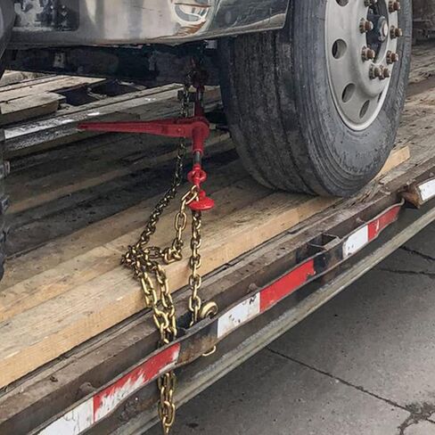 2 حزمة من مجلدات السلسلة 3/8 بوصة - 1/2 بوصة، حد حمل العمل مع 9200 رطل، خطافات تحميل G70، طول قابل للتعديل، حافظة سلسلة بسقاطة in Kuwait