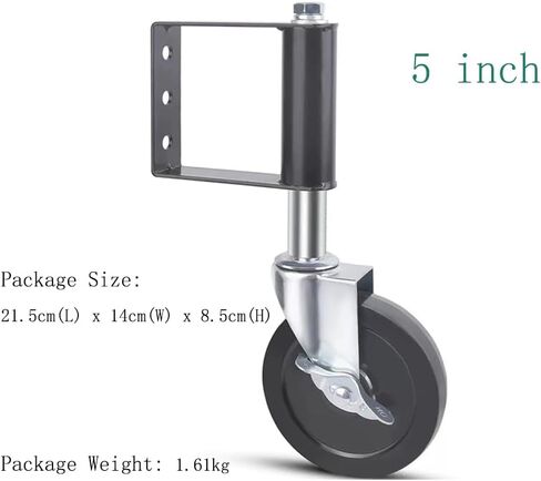 عجلات البوابة عجلات البوابة لسياج البوابة الخشبية في الهواء الطلق بوابة دعم عجلة البوابة الربيع محملة عجلات البوابة عجلات دوارة مع الفرامل عجلات بوابة المزرعة عجلة مطاطية للسياج في الهواء الطلق (5 بوصة) in Kuwait