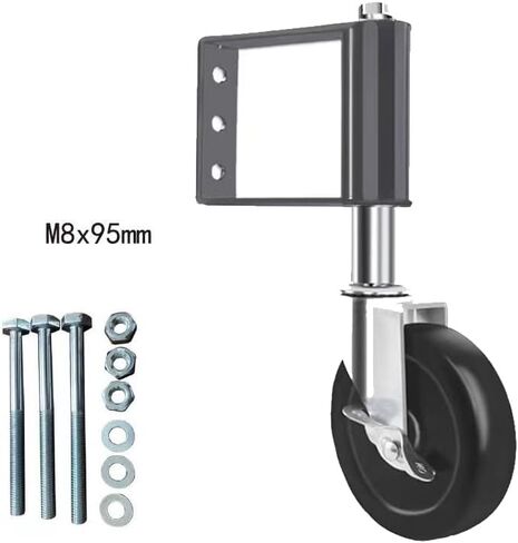 عجلات البوابة عجلات البوابة لسياج البوابة الخشبية في الهواء الطلق بوابة دعم عجلة البوابة الربيع محملة عجلات البوابة عجلات دوارة مع الفرامل عجلات بوابة المزرعة عجلة مطاطية للسياج في الهواء الطلق (5 بوصة) in Kuwait