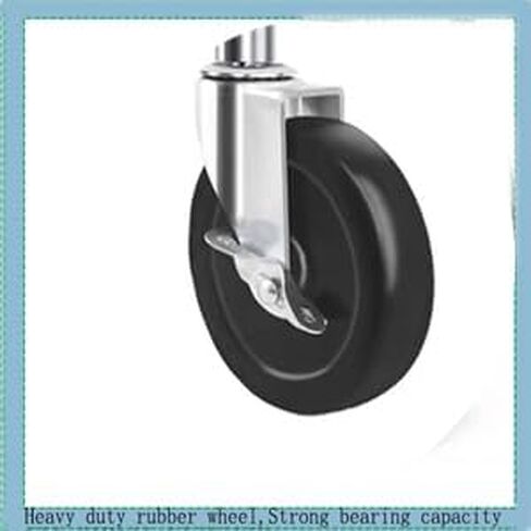 عجلات البوابة عجلات البوابة لسياج البوابة الخشبية في الهواء الطلق بوابة دعم عجلة البوابة الربيع محملة عجلات البوابة عجلات دوارة مع الفرامل عجلات بوابة المزرعة عجلة مطاطية للسياج في الهواء الطلق (5 بوصة) in Kuwait