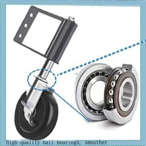 عجلات البوابة عجلات البوابة لسياج البوابة الخشبية في الهواء الطلق بوابة دعم عجلة البوابة الربيع محملة عجلات البوابة عجلات دوارة مع الفرامل عجلات بوابة المزرعة عجلة مطاطية للسياج في الهواء الطلق (5 بوصة) in Kuwait