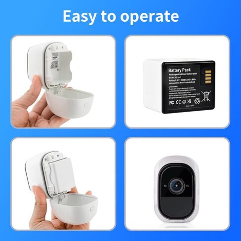 Camera Batteries for Arlo Pro/Arlo Pro 2, 3000mAh 7.2V Rechargeable Lithium-ion Cam Battery for Arlo Camera, NOT for Arlo Ultra 2/Arlo Pro 3, 1 Pack in Kuwait