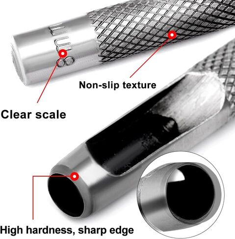 أداة ثقب مجوفة من الجلد من Utoolmart، أداة ثقب مجوفة مستديرة، أداة ثقب مجوفة، أداة قطع ثقب مجوفة، ثقب دائري من الجلد من الفولاذ الكربوني، ثقب 1.5 مم، 5 قطع in Kuwait