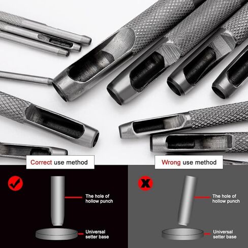 أداة ثقب مجوفة من الجلد من Utoolmart، أداة ثقب مجوفة مستديرة، أداة ثقب مجوفة، أداة قطع ثقب مجوفة، ثقب دائري من الجلد من الفولاذ الكربوني، ثقب 1.5 مم، 5 قطع in Kuwait