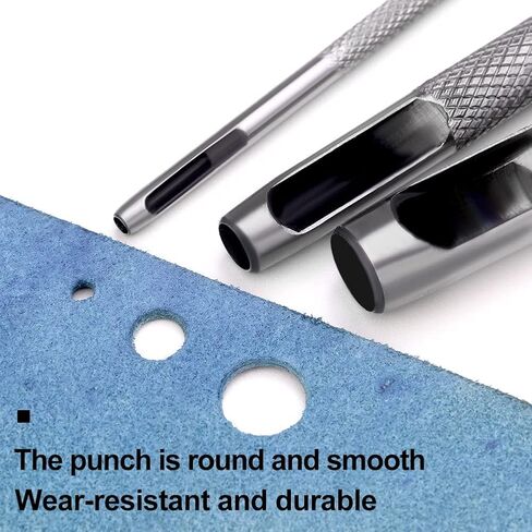 أداة ثقب مجوفة من الجلد من Utoolmart، أداة ثقب مجوفة مستديرة، أداة ثقب مجوفة، أداة قطع ثقب مجوفة، ثقب دائري من الجلد من الفولاذ الكربوني، ثقب 1.5 مم، 5 قطع in Kuwait