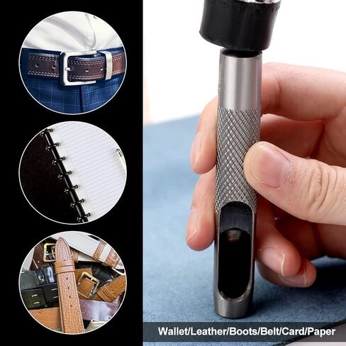 أداة ثقب مجوفة من الجلد من Utoolmart، أداة ثقب مجوفة مستديرة، أداة ثقب مجوفة، أداة قطع ثقب مجوفة، ثقب دائري من الجلد من الفولاذ الكربوني، ثقب 1.5 مم، 5 قطع in Kuwait