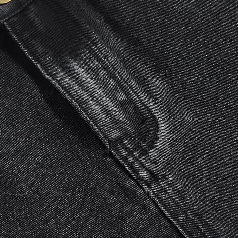Women's Casual Loose Black Stretch Straight Wide-Leg Jeans in Saudi Arabia