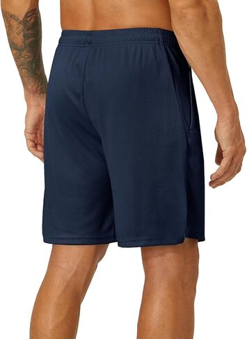 شورت رياضي للرجال من EZRUN بطول 17.78 سم خفيف الوزن وسريع الجفاف للجري للصالة الرياضية مع جيوب بسحاب in Kuwait