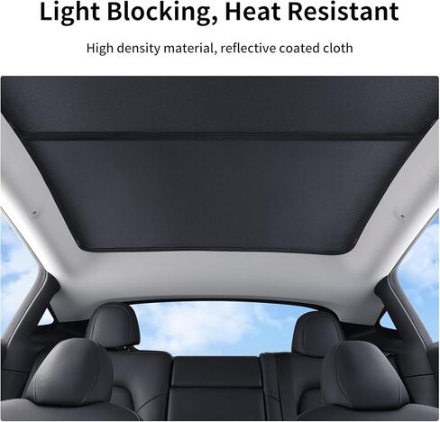 نافذة السقف مظلة عازلة للأشعة فوق البنفسجية حماية من الكريستال الجليدي نانو عاكس الشمس الظل غطاء فتحة السقف ظلال حجب الحرارة لطراز تسلا 3/Y 2021-2023 in Kuwait