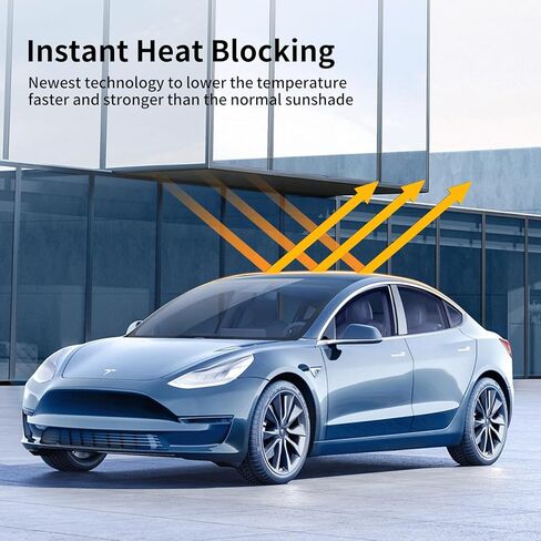 نافذة السقف مظلة عازلة للأشعة فوق البنفسجية حماية من الكريستال الجليدي نانو عاكس الشمس الظل غطاء فتحة السقف ظلال حجب الحرارة لطراز تسلا 3/Y 2021-2023 in Kuwait