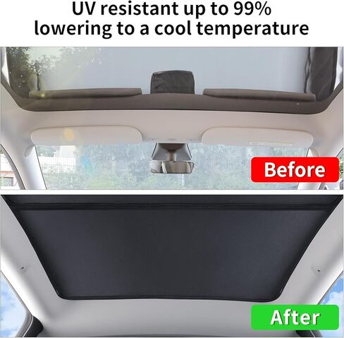 نافذة السقف مظلة عازلة للأشعة فوق البنفسجية حماية من الكريستال الجليدي نانو عاكس الشمس الظل غطاء فتحة السقف ظلال حجب الحرارة لطراز تسلا 3/Y 2021-2023 in Kuwait