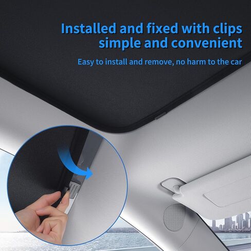 نافذة السقف مظلة عازلة للأشعة فوق البنفسجية حماية من الكريستال الجليدي نانو عاكس الشمس الظل غطاء فتحة السقف ظلال حجب الحرارة لطراز تسلا 3/Y 2021-2023 in Kuwait