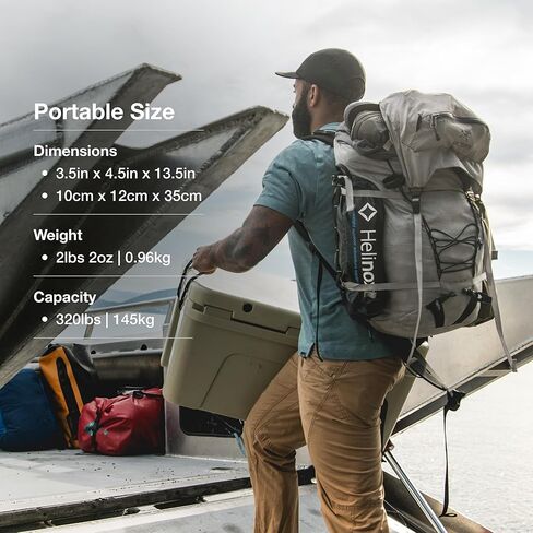 كرسي هيلينوكس كرسي تخييم أصلي خفيف الوزن وصغير الحجم وقابل للطي، باندانا زرقاء in Kuwait