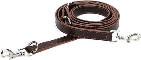 Pety Wo Genuine Leather Double Dog Leash Soft Handle Multifunctional for Small Large Medium Dogs in Saudi Arabia