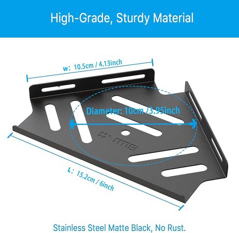 دعامة تثبيت على الحائط بزاوية من الفولاذ المقاوم للصدأ لكاميرا Blink Mini ذات الإمالة المقاومة للصدأ، موفرة للمساحة، تمنع الجهاز من السقوط عن طريق الخطأ، لا توجد نقاط عمياء للكاميرات - أسود غير لامع in Kuwait