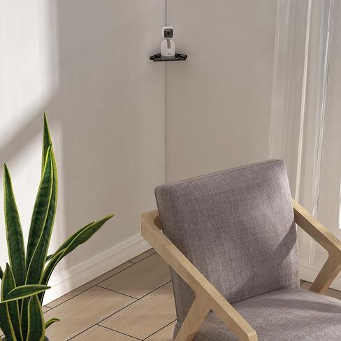 دعامة تثبيت على الحائط بزاوية من الفولاذ المقاوم للصدأ لكاميرا Blink Mini ذات الإمالة المقاومة للصدأ، موفرة للمساحة، تمنع الجهاز من السقوط عن طريق الخطأ، لا توجد نقاط عمياء للكاميرات - أسود غير لامع in Kuwait