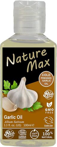 Nature Max Garlic Oil Natural Undiluted Pure Oils For Hair Skin Care Cold Pressed Premium (1 Pack = 3.38 oz / 100 ml) زيت الثوم in Saudi Arabia