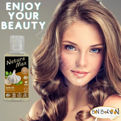 Nature Max Garlic Oil Natural Undiluted Pure Oils For Hair Skin Care Cold Pressed Premium (1 Pack = 3.38 oz / 100 ml) زيت الثوم in Saudi Arabia