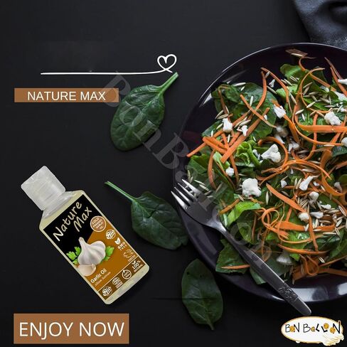 Nature Max Garlic Oil Natural Undiluted Pure Oils For Hair Skin Care Cold Pressed Premium (1 Pack = 3.38 oz / 100 ml) زيت الثوم in Saudi Arabia