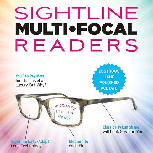 H104 Medium Fit Multifocus Progressive Power Reading Glasses in Saudi Arabia