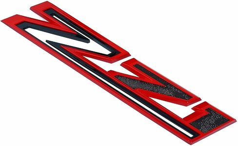 2X Large Size Z71 RH LH Side Fender Emblem Nameplate Badge Decal Replacement for 2019-2021 Chevy Silverado (Black Red) in Saudi Arabia