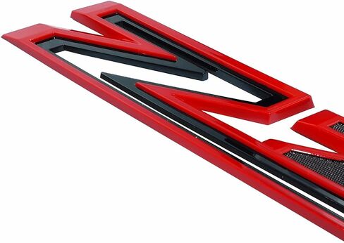 2X Large Size Z71 RH LH Side Fender Emblem Nameplate Badge Decal Replacement for 2019-2021 Chevy Silverado (Black Red) in Saudi Arabia