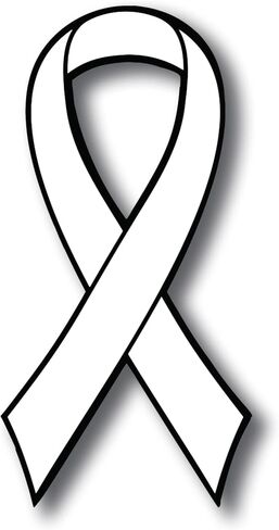 Magnet Me Up: Support Lung Cancer Awareness White Ribbon Magnet - 3.5x7 Inches - Heavy-Duty Automotive Decal - Advocate for Lung Cancer Awareness - Ideal for Cars, Trucks, SUVs - Show Your Support in Saudi Arabia