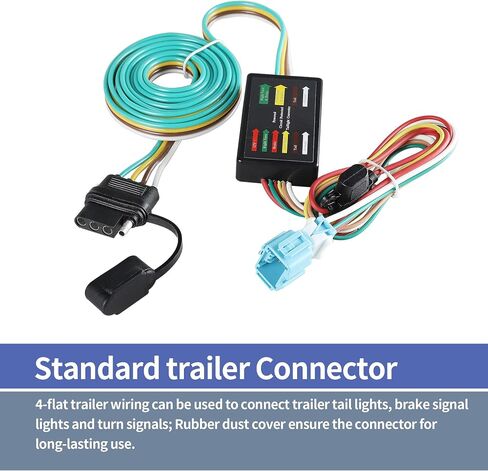 Oyviny 56008 4 Way Trailer Wiring Harness لـ 2007-2012 Acura RDX/2010-2011 Honda Accord Crosstour، مطلوب حزمة سحب المصنع in Saudi Arabia