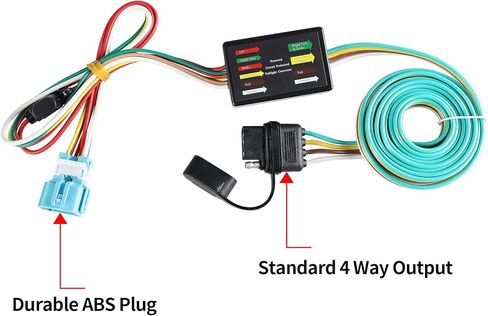 Oyviny 56008 4 Way Trailer Wiring Harness لـ 2007-2012 Acura RDX/2010-2011 Honda Accord Crosstour، مطلوب حزمة سحب المصنع in Saudi Arabia