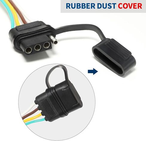 Oyviny 56008 4 Way Trailer Wiring Harness لـ 2007-2012 Acura RDX/2010-2011 Honda Accord Crosstour، مطلوب حزمة سحب المصنع in Saudi Arabia