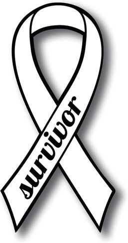 Magnet Me Up: Support Lung Cancer Awareness White Ribbon Magnet - 3.5x7 Inches - Heavy-Duty Automotive Decal - Advocate for Lung Cancer Awareness - Ideal for Cars, Trucks, SUVs - Show Your Support in Saudi Arabia