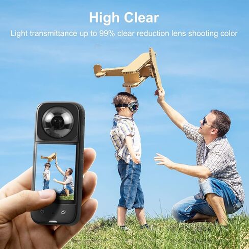 PULUZ Insta 360 x3 حامي العدسة، عدسة الحرس الزجاج البصري الغطاء الواقي لInsta360 X3 مقاوم للماء المضادة للخدش حماية السقوط insta360 x3 الملحقات in Saudi Arabia