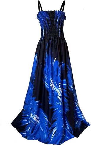 Maxi Dress Women Plus Size Floral Full Length Casual Summer Hawaiian Sundress in Saudi Arabia