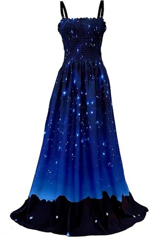 Maxi Dress Women Plus Size Floral Full Length Casual Summer Hawaiian Sundress in Saudi Arabia